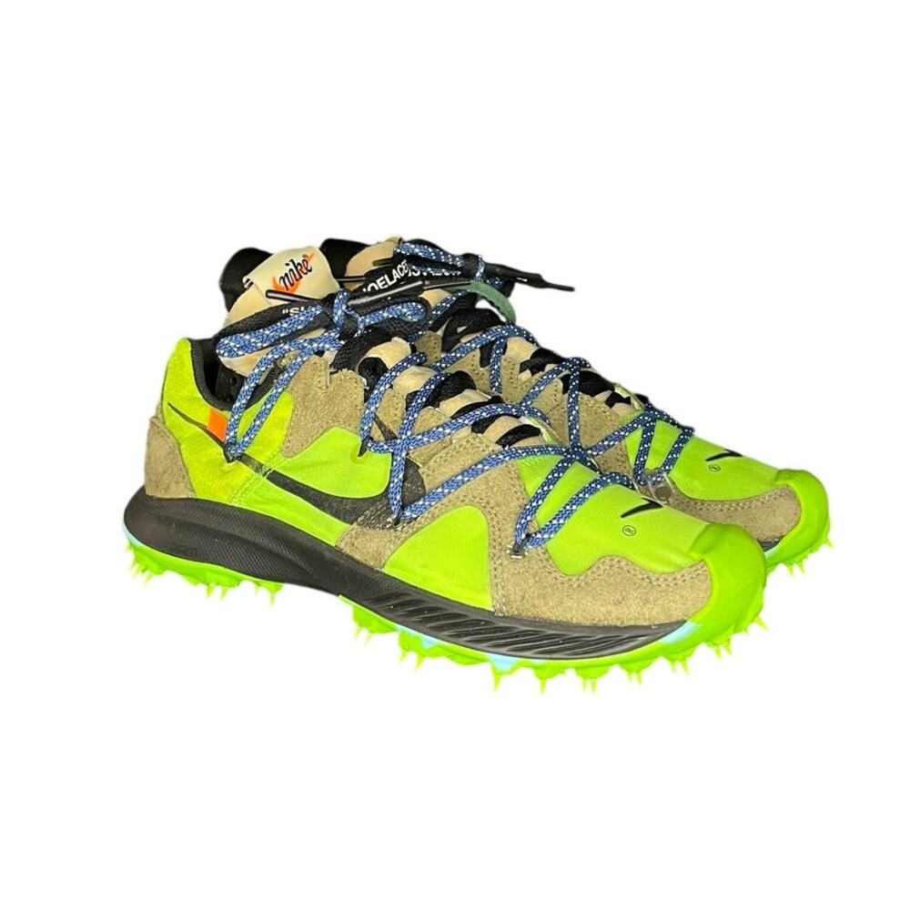 Off-White x Nike Zoom Terra Kiger 5  Sneakers Shoes Electric Green Sz 8.5 Womens - Picture 3 of 6